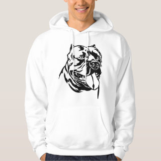 American Bully Hund, schwarze Silhouette Hoody