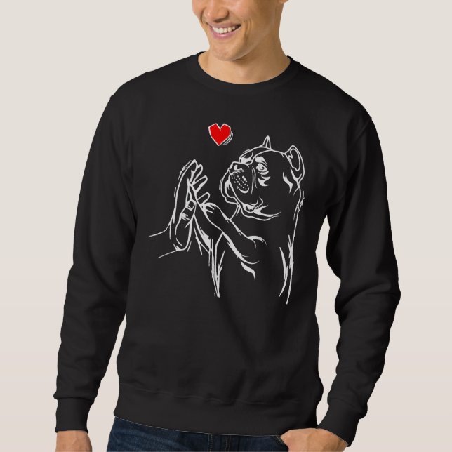 American Bully Liebe Niedlich Pitbull Dog Mama Fun Sweatshirt (Vorderseite)