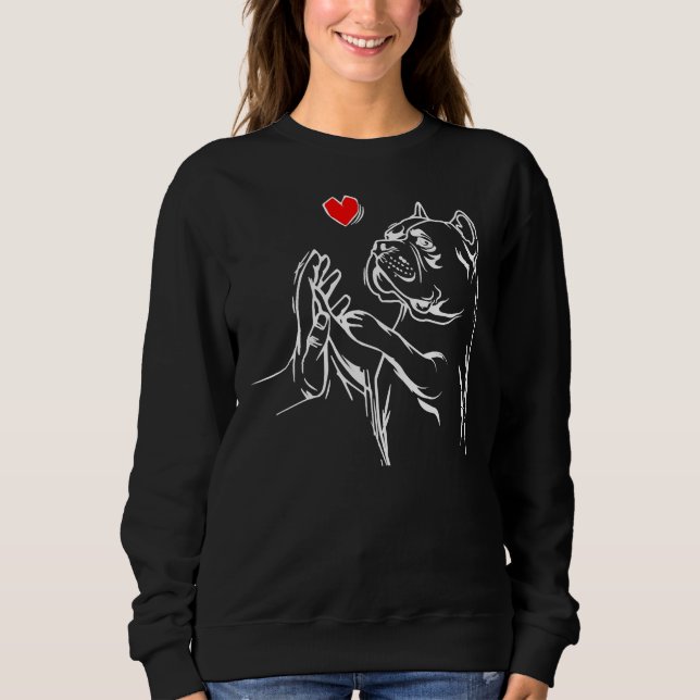 American Bully Liebe Niedlich Pitbull Dog Mama Fun Sweatshirt (Vorderseite)