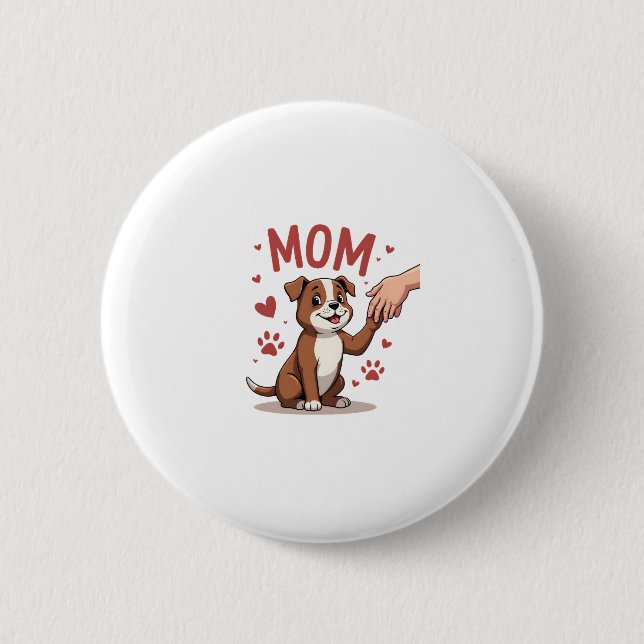 American Bully Mama Niedlich Dog Mama Funny Women Button (Vorderseite)