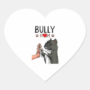 American Bully Mama Niedlich Dog Mama Funny Women Herz-Aufkleber