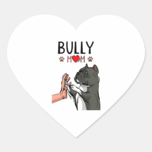American Bully Mama Niedlich Dog Mama Funny Women Herz-Aufkleber
