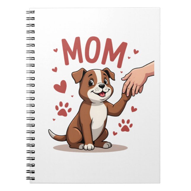 American Bully Mom Cute Dog Mama Funny Women Notizblock (Vorderseite)