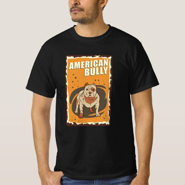 American Bully Retro | American Bullies (Hundebesi T-Shirt (Vorderseite)