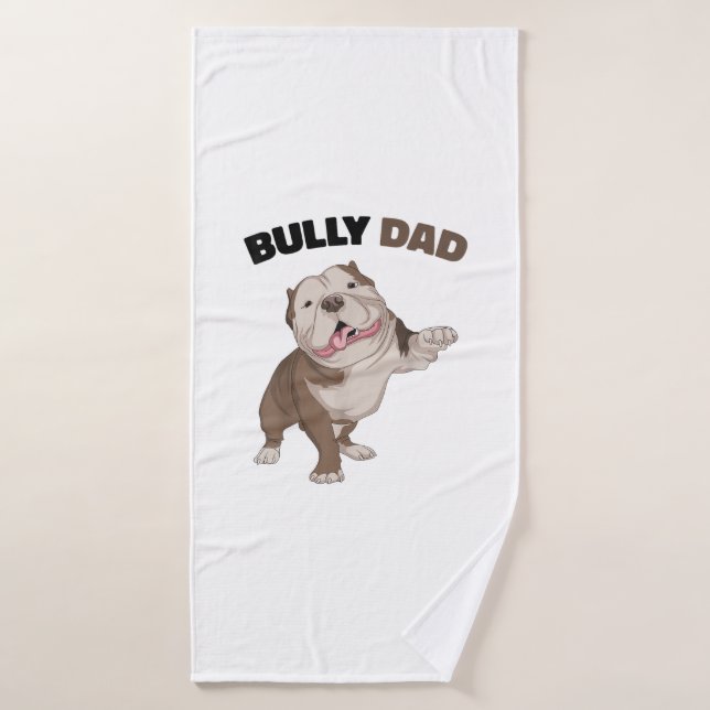 American Bully Vater Dog Eigentümer Vater Funny Me Badehandtuch (Badehandtuch)