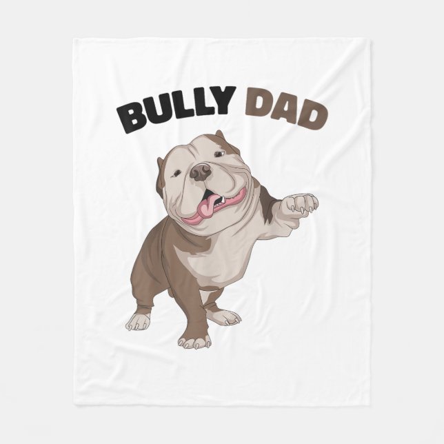 American Bully Vater Dog Eigentümer Vater Funny Me Fleecedecke (Vorderseite)