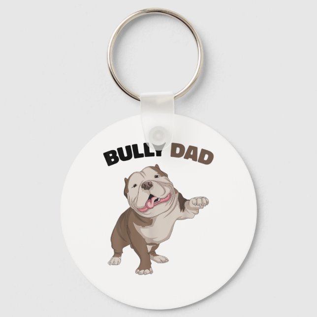 American Bully Vater Dog Eigentümer Vater Funny Me Schlüsselanhänger (Vorderseite)