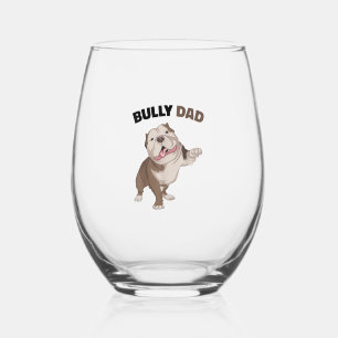 American Bully Vater Dog Eigentümer Vater Funny Me Weinglas Ohne Stiel