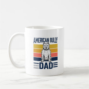 American Bully Vater Vintage Hundeliebhaber-Shirt Kaffeetasse