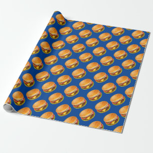 American Burger Wrapping Paper Geschenkpapier