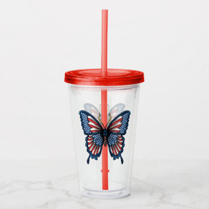 American Butterfly T - Shirt Lebensmitteltasche Acryltrinkbecher