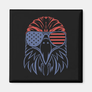 American Byld Eagle Usa Flag Shirt 4. Juli Eag Magnet