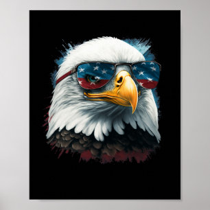 American Byld Eagle Usa Flag Shirt 4. Juli Eag Poster