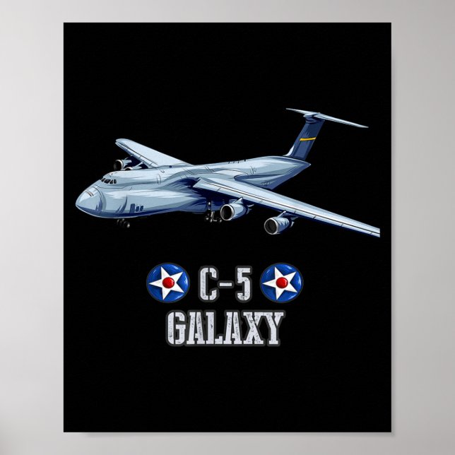 American C-5 Galaxy Military Transrt Aircraft  Poster (Vorne)