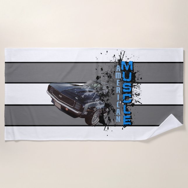 American Camaro-Muskel Strandtuch (Vorderseite)