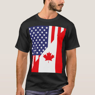 American Canadian Friendship US Flag Kanada T-Shirt