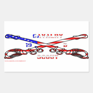 American Cavalry Rectangle Stickers