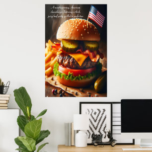 American Cheeseburger Experience 24x36 Poster