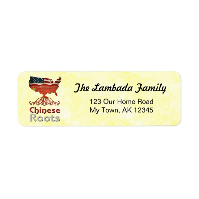 American Chinese Roots Address Labels (Vorne)