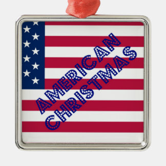 American Christmas Flag Ornament Aus Metall