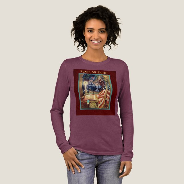 American Christmas  Tri-Blend Shirt (Volle Vorderseite)