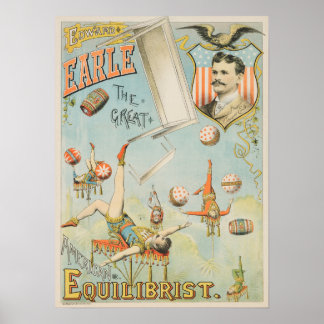 American Circus Performer Edward Earle Poster