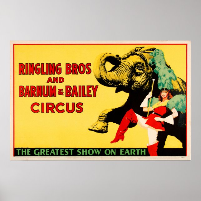 AMERICAN CIRCUS Ringling Bros Vintag Acrobat Show Poster (Vorne)