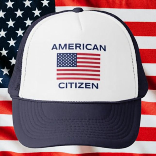 American Citizen Bold USA Flag Trucker Hat Truckerkappe (Von Creator hochgeladen)