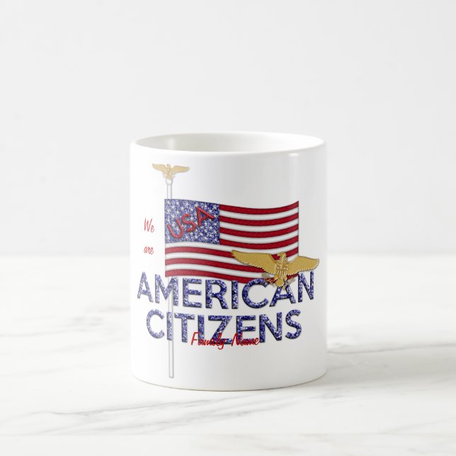 American Citizen Glittered Kaffeetasse (Mittel)
