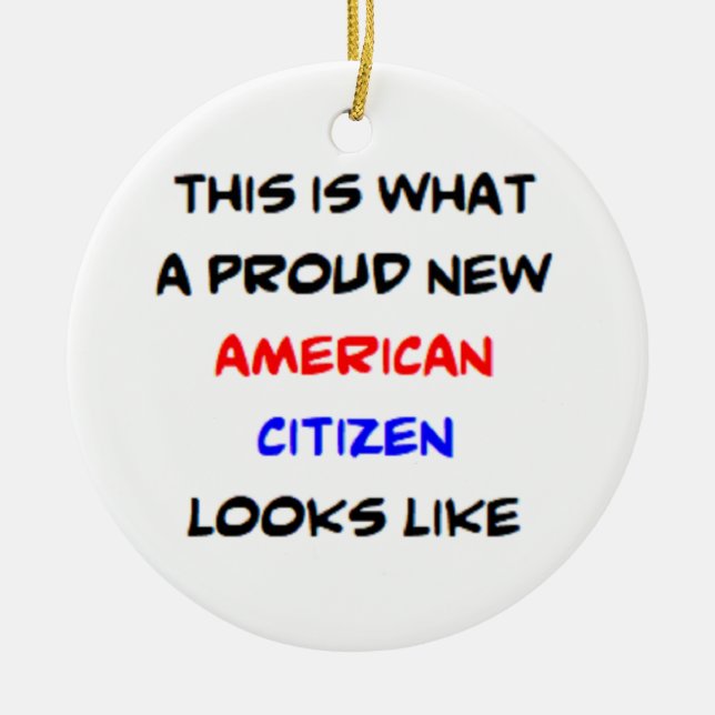 american citizen, proud new keramik ornament (Vorne)