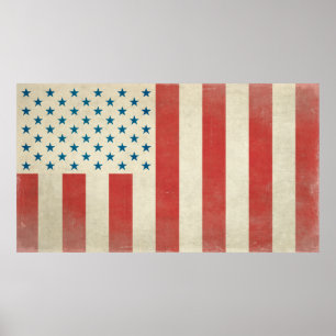 American Civilian Flag Print Poster