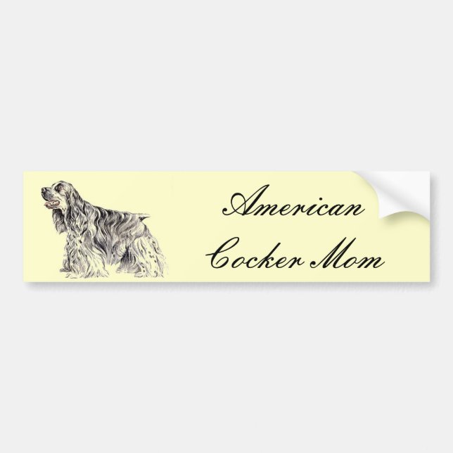 American Cocker Mama Autoaufkleber (Vorne)