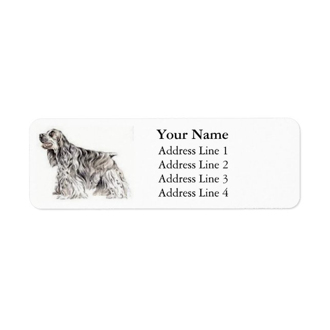 American Cocker Spanel Address Labels (Vorne)