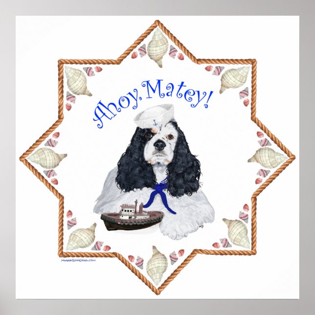 American Cocker Spanel Sailor Poster (Vorne)