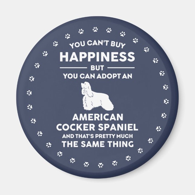 American Cocker Spaniel Happy Magnet (Vorne)