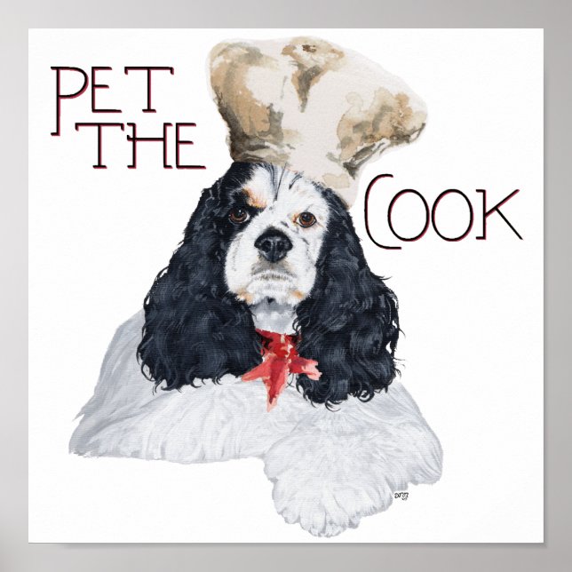 American Cocker Spaniel Koch Poster (Vorne)