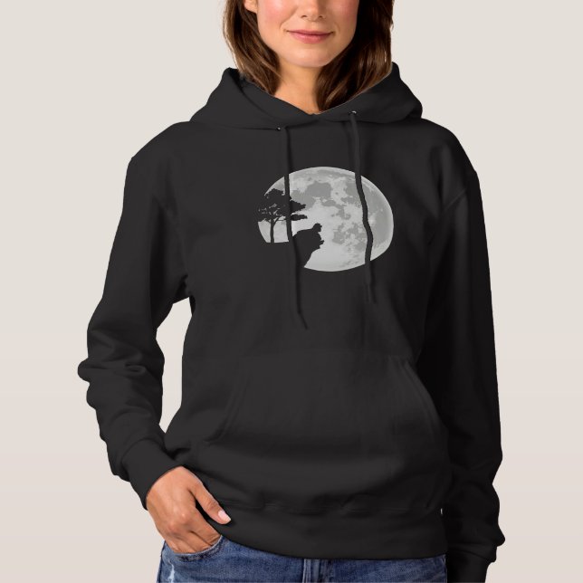 American Cocker Spaniel Moon Halloween Costume Hoodie (Vorderseite)