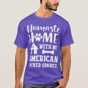 American Cocker Spaniel Namaste Zuhause mit meiner T-Shirt