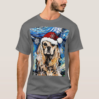 American Cocker Spaniel Santa T-Shirt