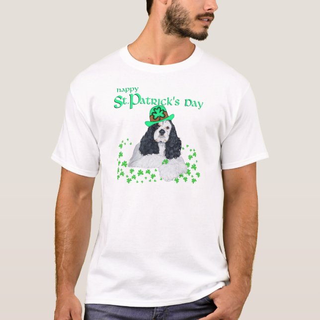 American Cocker Spaniel St. Patrick's Day T-Shirt (Vorderseite)