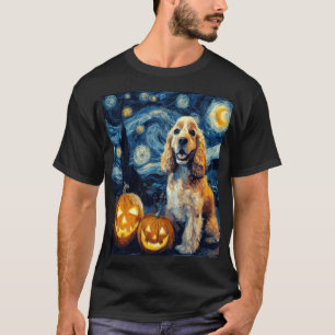 American Cocker Spaniel Süßer Hund Halloween Jack T-Shirt