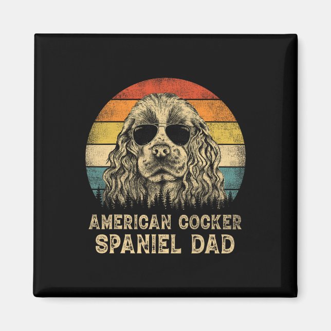 American Cocker Spaniel Vater Hund liebt Vater's D Magnet (Vorne)