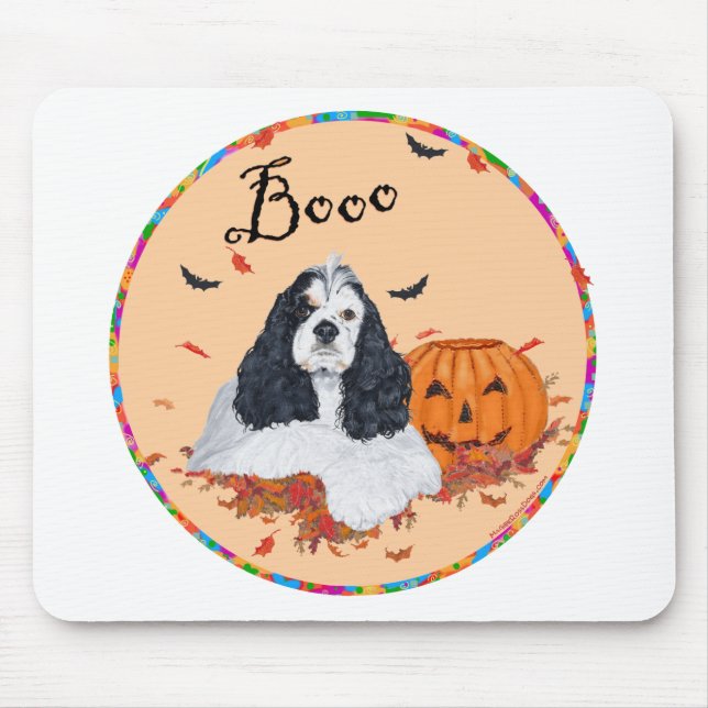 American Cocker Spanisch Halloween Mousepad (Vorne)