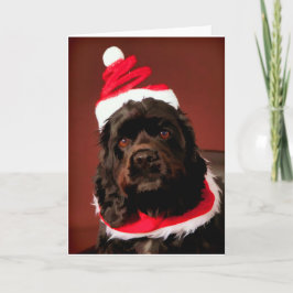 American Cocker Spanische Weihnachtskarte Feiertagskarte