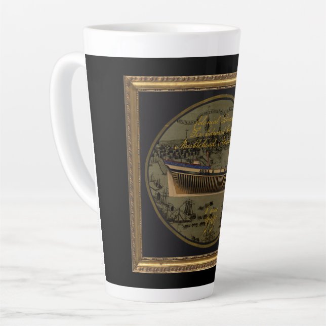 American Colonial Schooner Sir Edward Hawke Milchtasse (Linke Ecke)