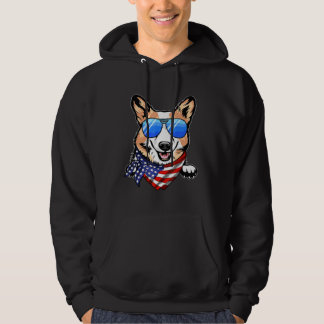 American Corgi USA Flag 4. Juli Hoodie