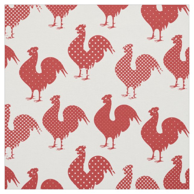 American Country Style Polka Dot Rooster-Muster Stoff (Muster)
