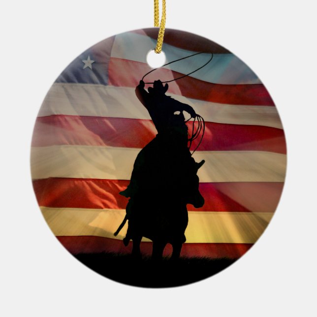 American Cowboy Christmas Ornament (Vorne)