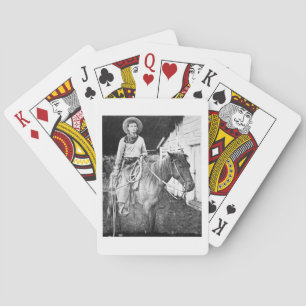 American cowboy in Kansas, c.1880 (b/w-Foto) Spielkarten