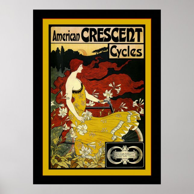 American Crescent Cycles~Vintage Werbung Poster (Vorne)